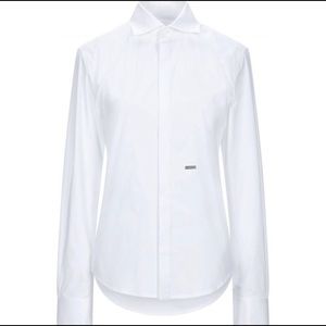 DSQUARED2 Cutaway White Collar Button Down Shirt